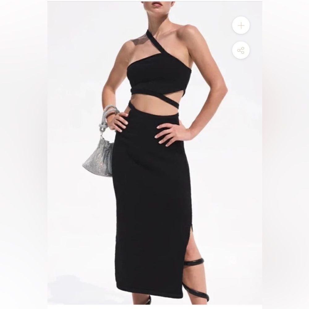 NWT Cult Gaia Samira Knot Skirt Black Large